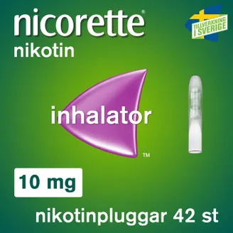 Nicorette Inhalator, inhalationsånga, vätska 10 mg, 42 styck